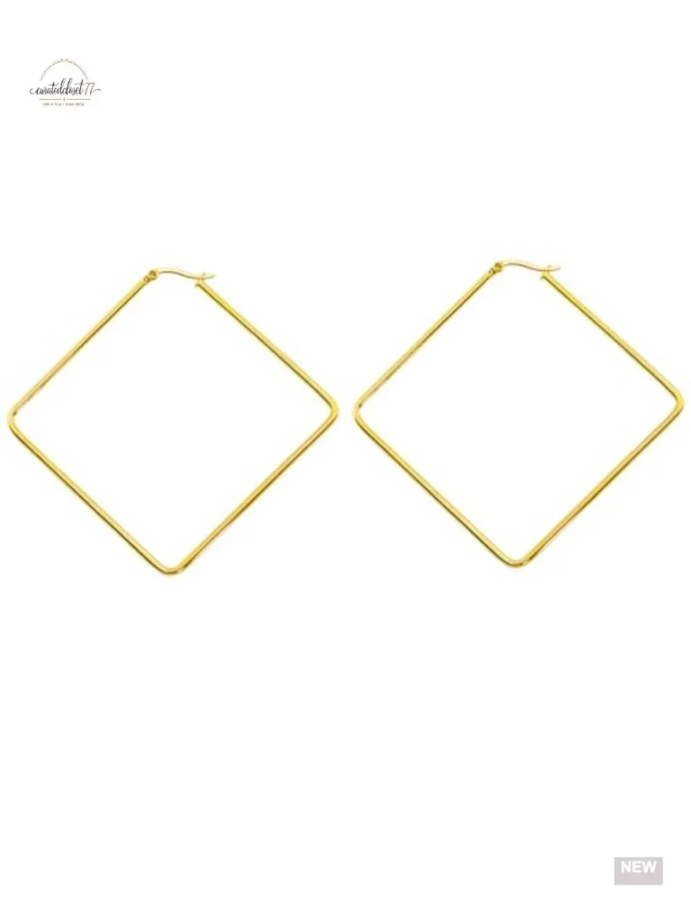 18K Gold Plated Copper Hoop Earrings - Hypoallergenic Lightweight Fashion